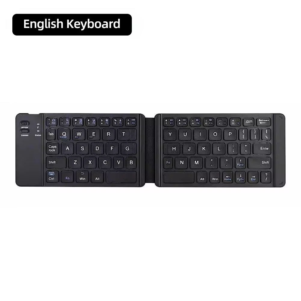 Mini Folding Keyboard Bluetooth Wireless Portable Universal Foldable Keyboard with Touchpad for Windows Android IOS Tablet Ipad